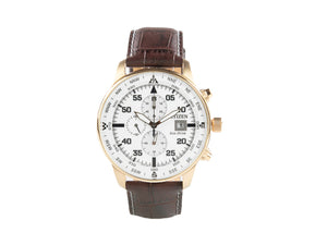 Montre à Quartz Citizen OF, Eco Drive B612, 44 mm, Bracelet en cuir, CA0693-12A