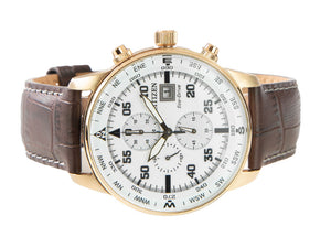 Montre à Quartz Citizen OF, Eco Drive B612, 44 mm, Bracelet en cuir, CA0693-12A