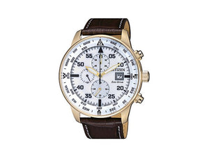 Montre à Quartz Citizen OF, Eco Drive B612, 44 mm, Bracelet en cuir, CA0693-12A