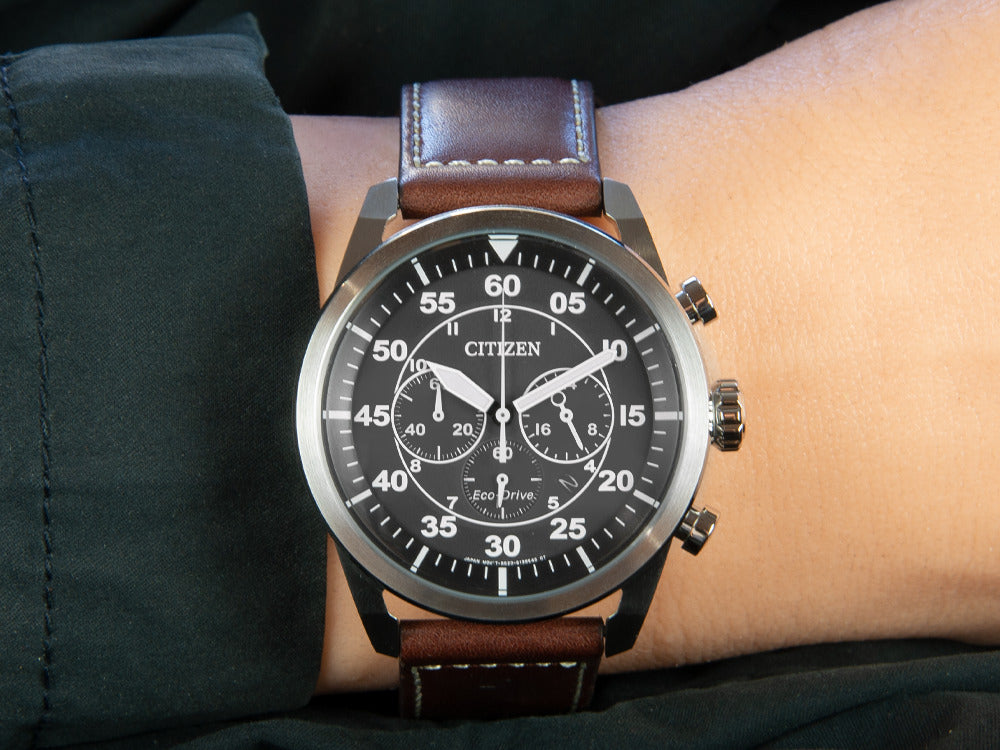 Montre a Quartz Citizen OF Eco Drive B620 45 mm Bracelet en cuir C Iguana Sell FR