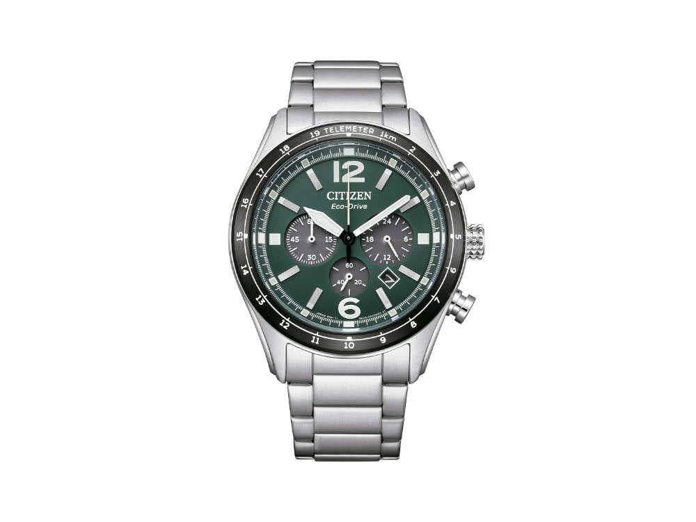 Montre à Quartz Citizen OF Chrono, Vert, 43 mm, 10 atm, CA4654-55X