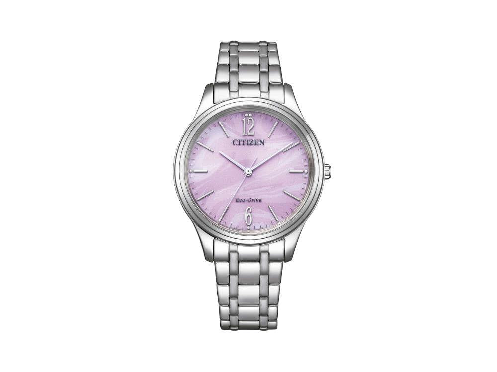 Montre à Quartz Citizen OF Lady Elegance, Rosa, 34 mm, 5 atm , EM0411-71X