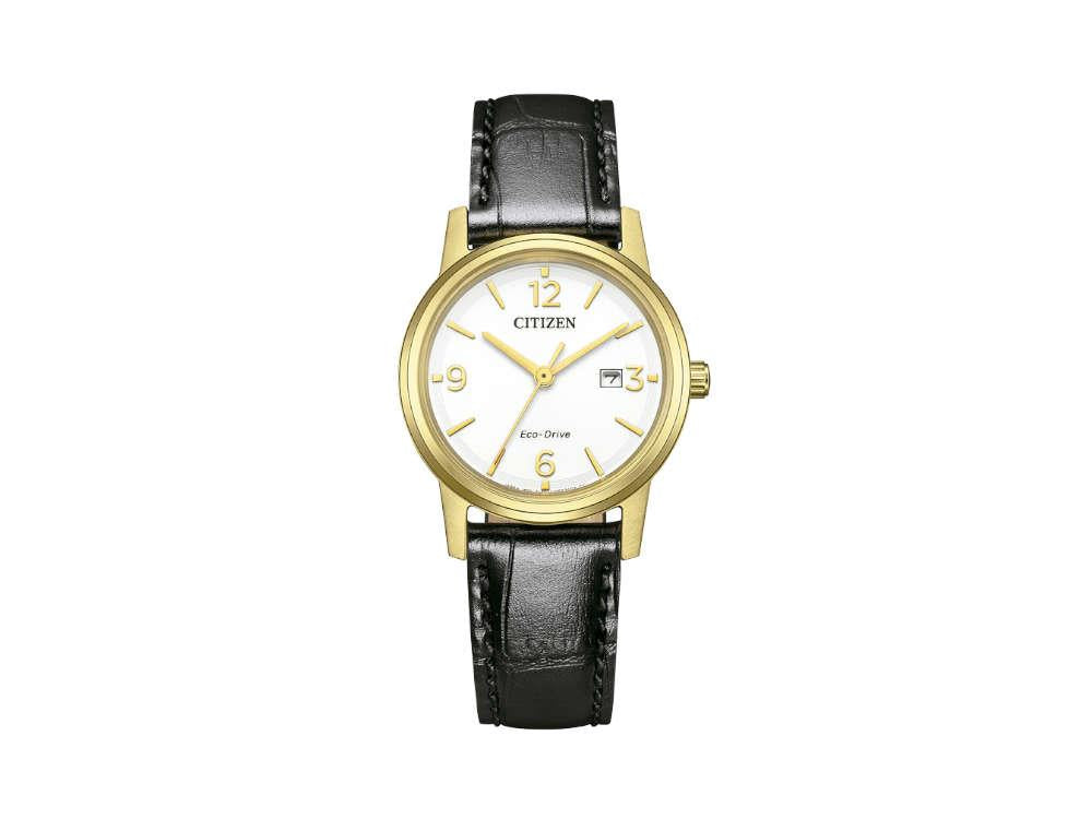 Montre à Quartz Citizen OF Pair, Blanc, 30.5 mm, Bracelet en cuir, EW2722-01A