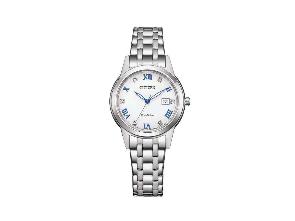 Montre à Quartz Citizen Lady, Eco Drive J710, 29.4 mm, Blanc, FE1240-81A