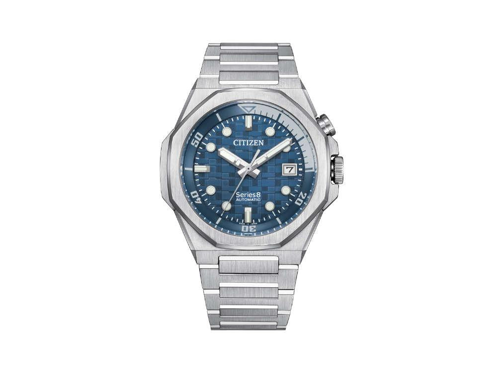 Montre Automatique Citizen Series8, Citizen 9051, 42.6 mm, Bleu, NB6060-58L