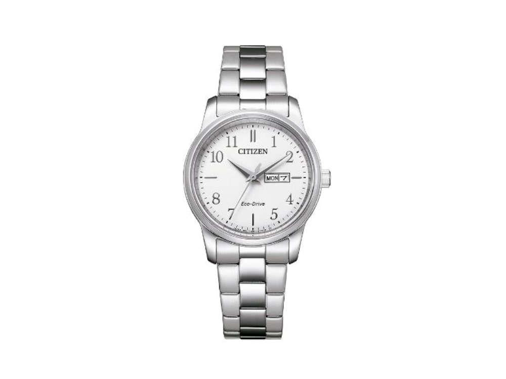 Montre à Quartz Citizen OF Lady, Eco Drive E001, 30 mm, Blanc, EW3260-84A