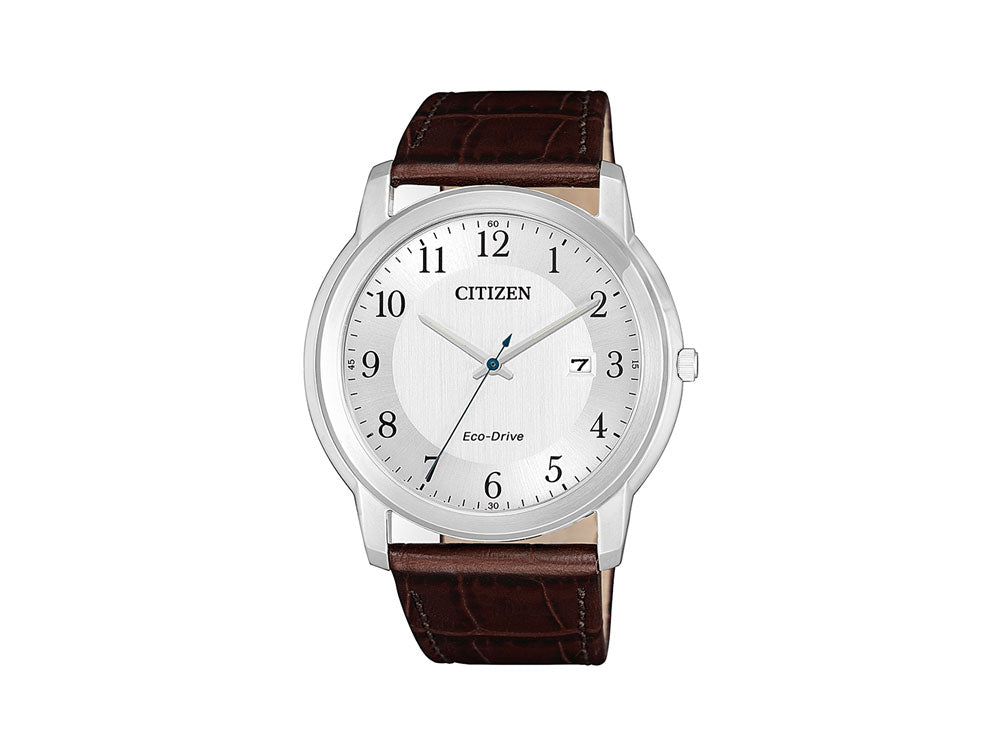 Montre à Quartz Citizen OF, Eco Drive J810, 42 mm, Bracelet en cuir, AW1211-12A