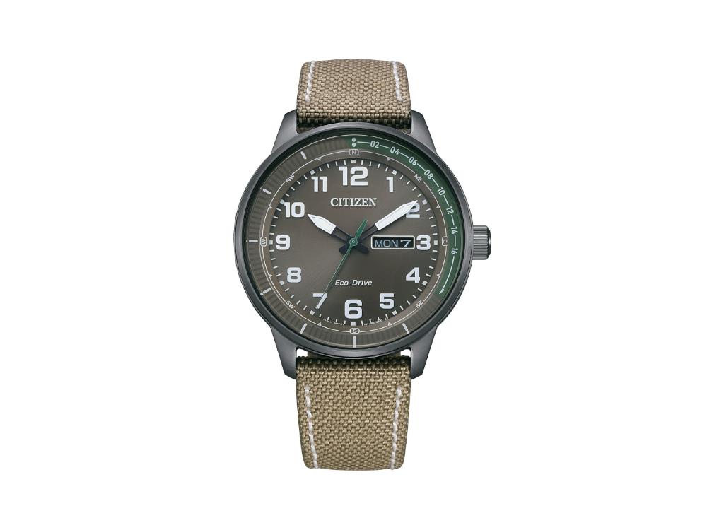 Montre à Quartz Citizen OF, Gris, 42 mm, Nylon, 10 atm, BM8595-16H