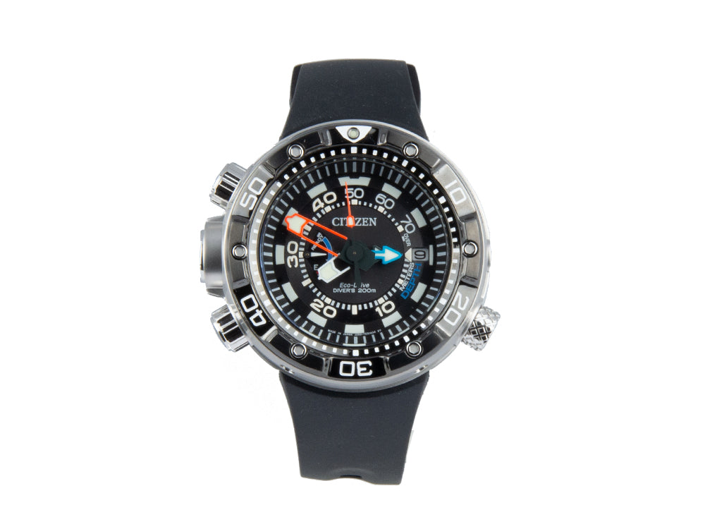 Montre à Quartz Citizen Promaster Aqualand, Eco Drive, Noir, 20 atm, BN2024-05E