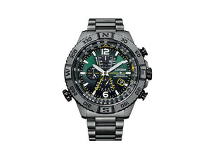 Montre à Quartz Citizen Promaster Sky Navihawk, 48 mm, Vert, 20 atm, AT8227-56X