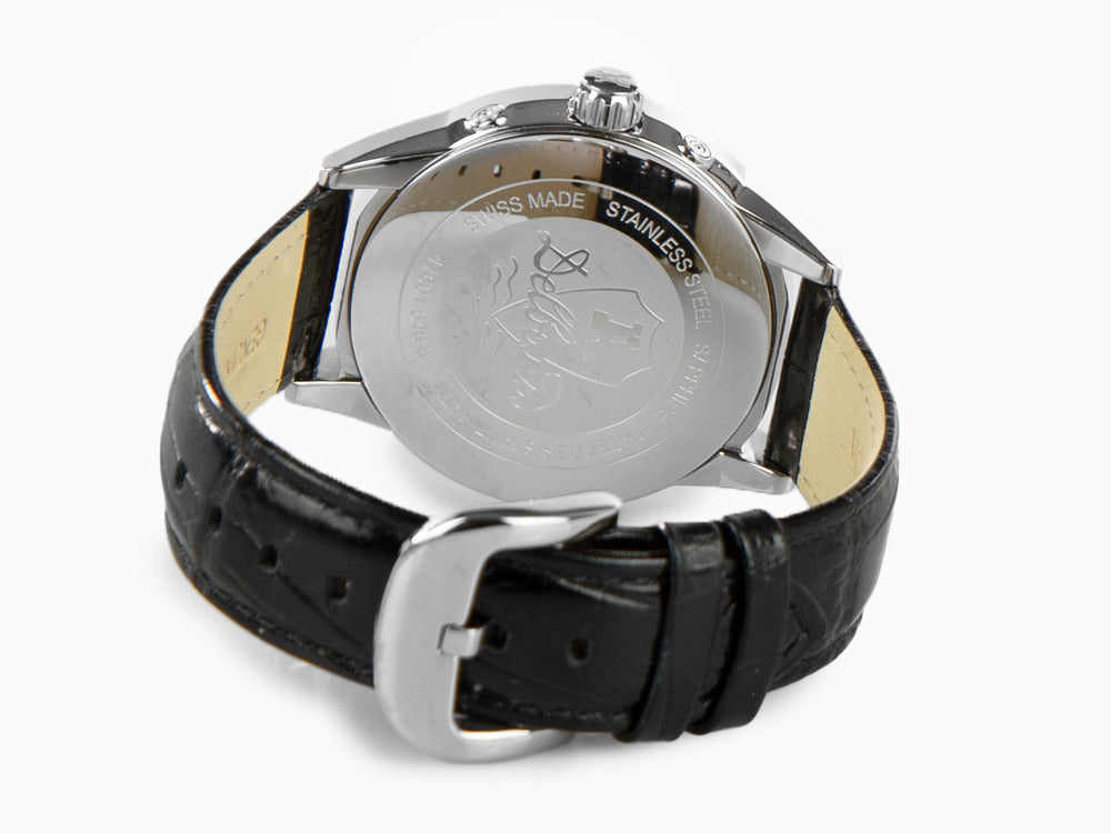 Montre à Quartz Delbana Classic Retro Moonphase, Noir, 42 mm, 41601.646.6.034