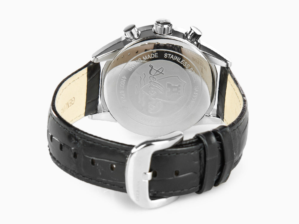 Montre à Quartz Delbana Classic Retro Chronograph, 42 mm, Cuir, 41601.672.6.034