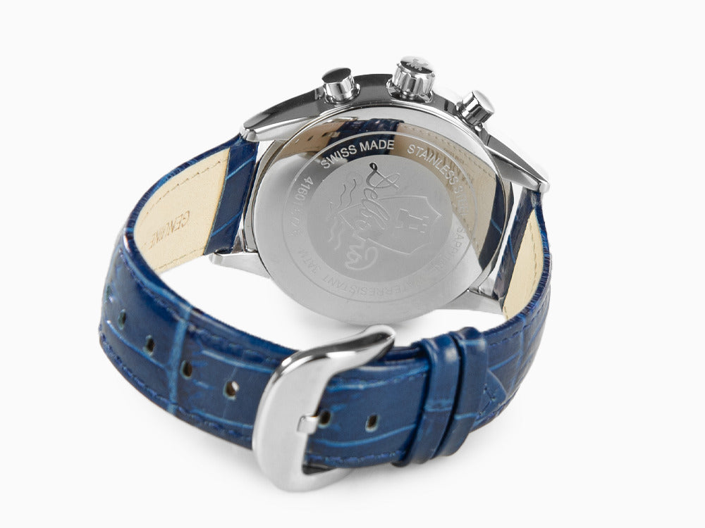 Montre à Quartz Delbana Classic Retro Chronograph, 42 mm,Cuir, 41601.672.6.044