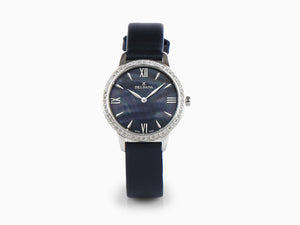 Montre à Quartz Delbana Dress Antibes, Bleu, 32 mm, Cuir, 41611.615.1.536