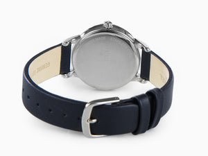 Montre à Quartz Delbana Dress Antibes, Bleu, 32 mm, Cuir, 41611.615.1.536