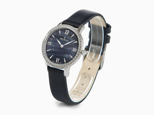 Montre à Quartz Delbana Dress Antibes, Bleu, 32 mm, Cuir, 41611.615.1.536