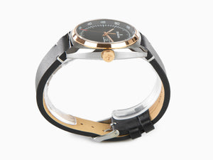 Montre à Quartz Delbana Classic Locarno, Noir, Bracelet en cuir, 53601.714.6.032