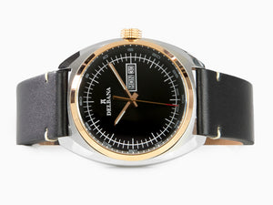 Montre à Quartz Delbana Classic Locarno, Noir, Bracelet en cuir, 53601.714.6.032