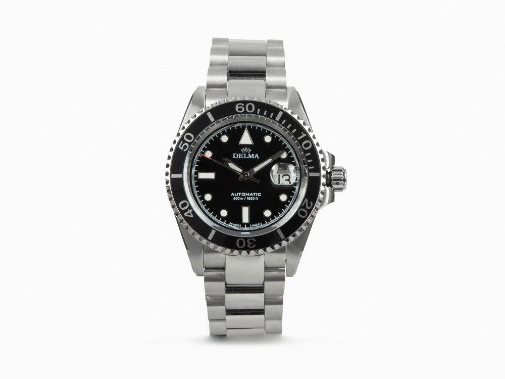 Montre Automatique Delma Diver Commodore, Noir, 43 mm, 41701.690.6.031