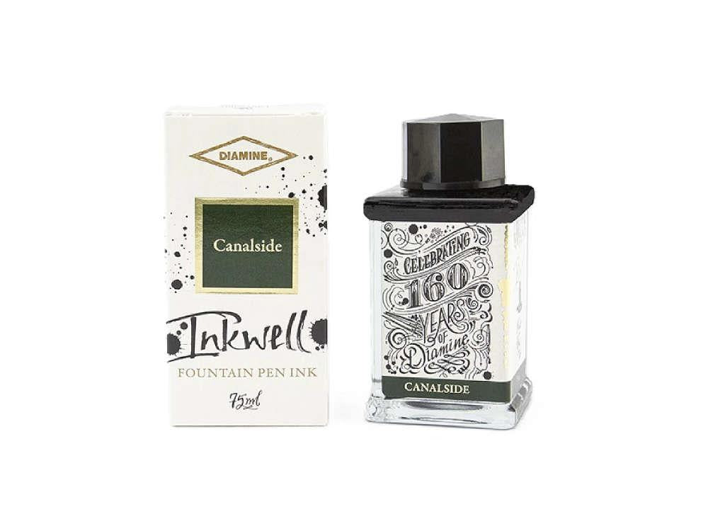 Encrier Diamine 160th Anniversary Canalside, 75ml., Vert, Verre