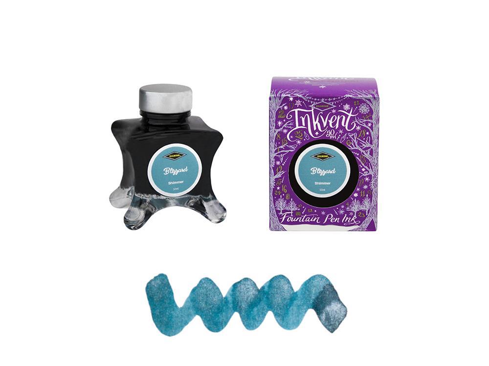 Encrier Diamine Blizzard Ink Vent Purple, 50ml, Shimmer, Blau