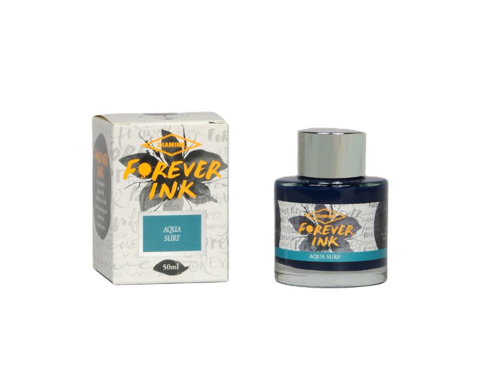 Encrier Diamine Forever Ink Collection- Encre permanente Aqua Blue, Turquoise