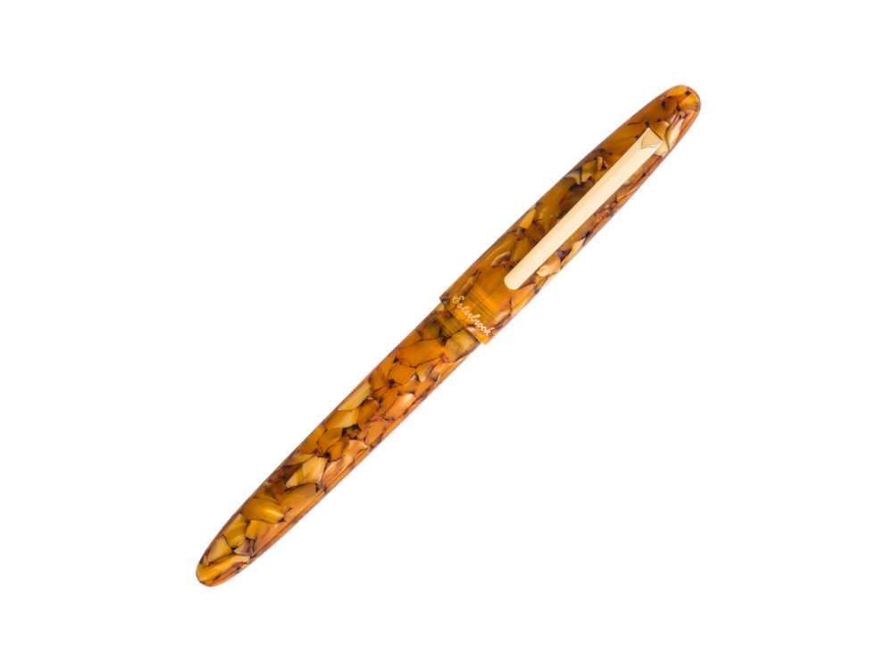 Stylo Plume Esterbrook Estie Honeycomb, Piston, Ambre, Plaqué or, E1426