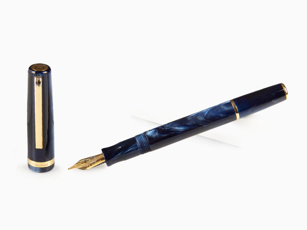 Stylo Plume Esterbrook JR Capri, Résine à marbre, Bleu, EJR-BLUE