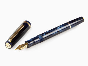 Stylo Plume Esterbrook JR Capri, Résine à marbre, Bleu, EJR-BLUE