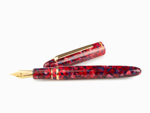 Stylo Plume Esterbrook Estie Scarlet, Résine, Rouge, Plaqué or, ESC916