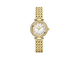 Montre à Quartz GC Watches Vogue, PVD Or, Blanc, 32 mm, Z22002L1MF