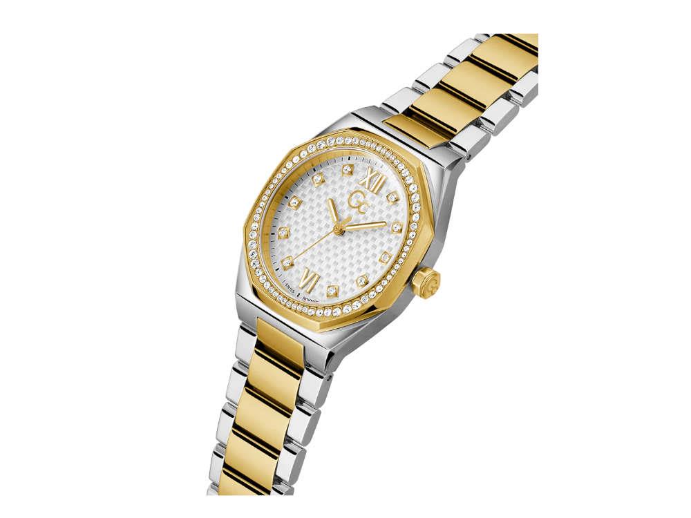 Montre à Quartz GC Watches Coussin Sleek Lady, Blanc, 34 mm, Z25002L1MF