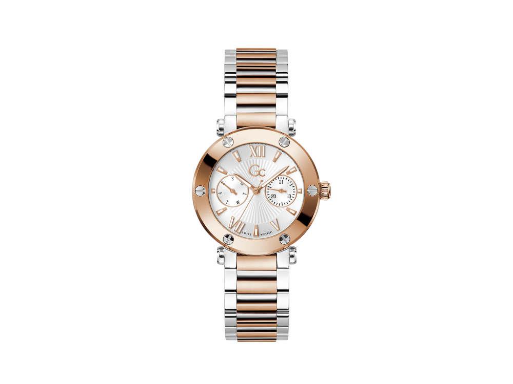 Montre à Quartz GC Watches GC Aura, PVD Or Rose, Blanc, 36 mm, Z48002L1MF