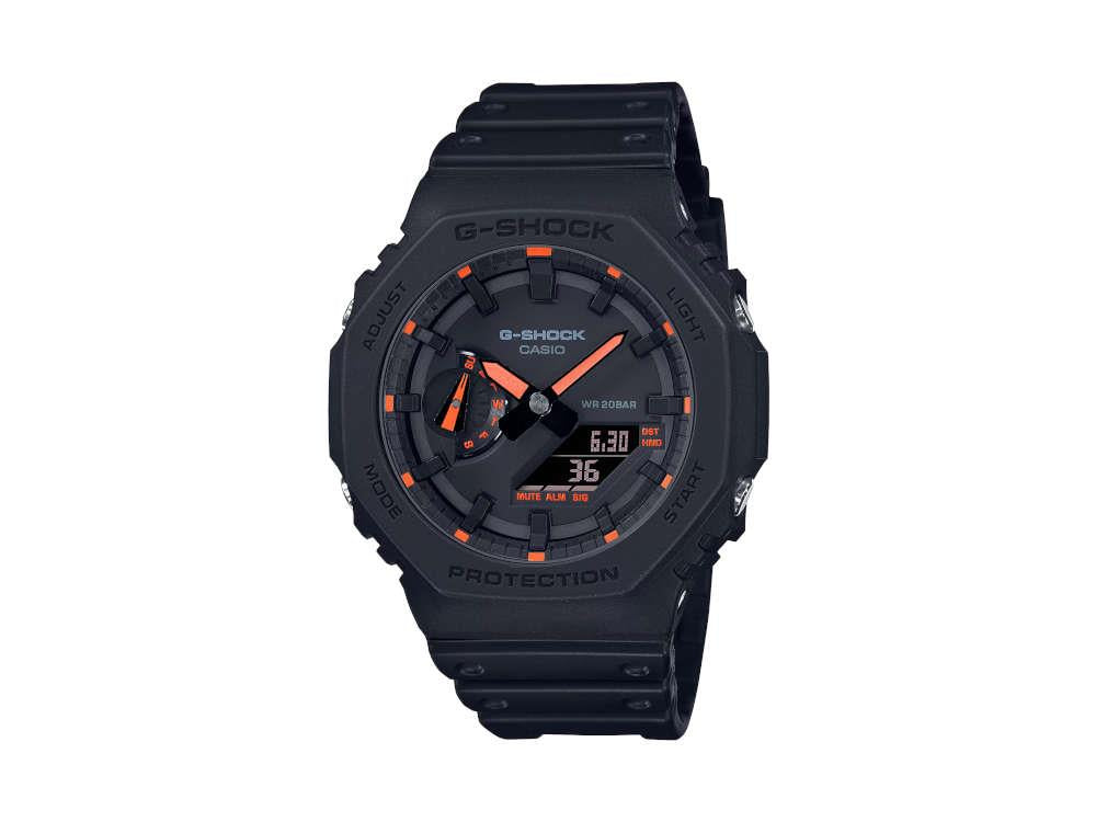 Montre à Quartz G-SHOCK Casio Classic, Résine, Noir, 55 × 51.2mm, GA-2100-1A4ER