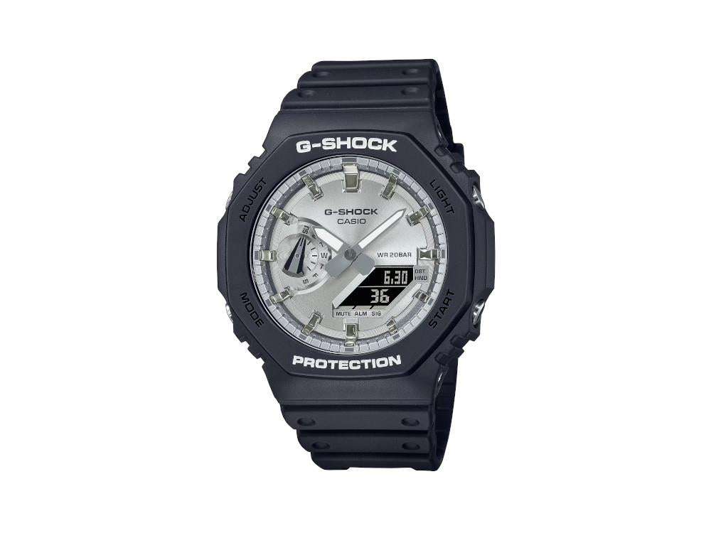 Montre à Quartz G-SHOCK Casio Classic, Argent, 48.5 × 45.4mm, GA-2100SB-1AER