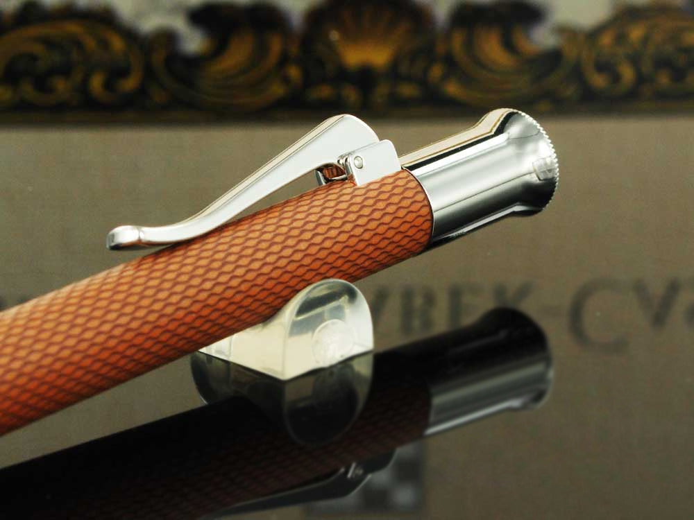 Stylo bille Graf von Faber-Castell Guilloche, Resine précieuse, Cognac, 146535