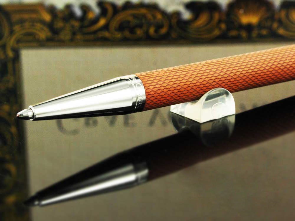 Stylo bille Graf von Faber-Castell Guilloche, Resine précieuse, Cognac, 146535