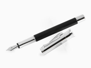 Stylo Plume Graf von Faber-Castell Guilloche, Resine précieuse, Noir