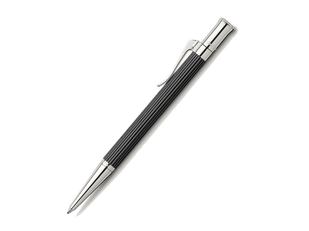 Stylo bille Graf von Faber-Castell Classic, Bois d'ébène, Attributs platine