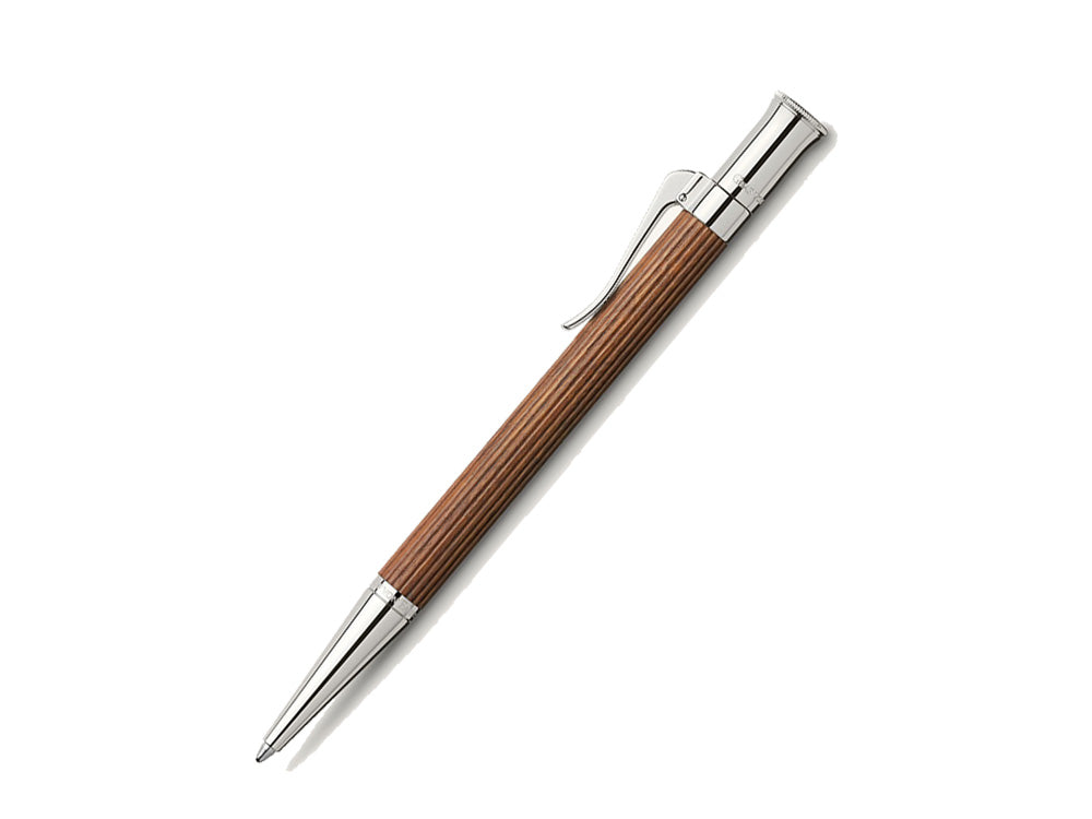 Stylo bille Graf von Faber-Castell Classic, Bois de Pernambouc, Argent, 145530