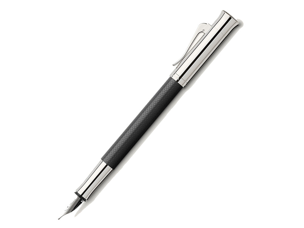 Stylo Plume Graf von Faber-Castell Guilloche, Resine précieuse, Noir