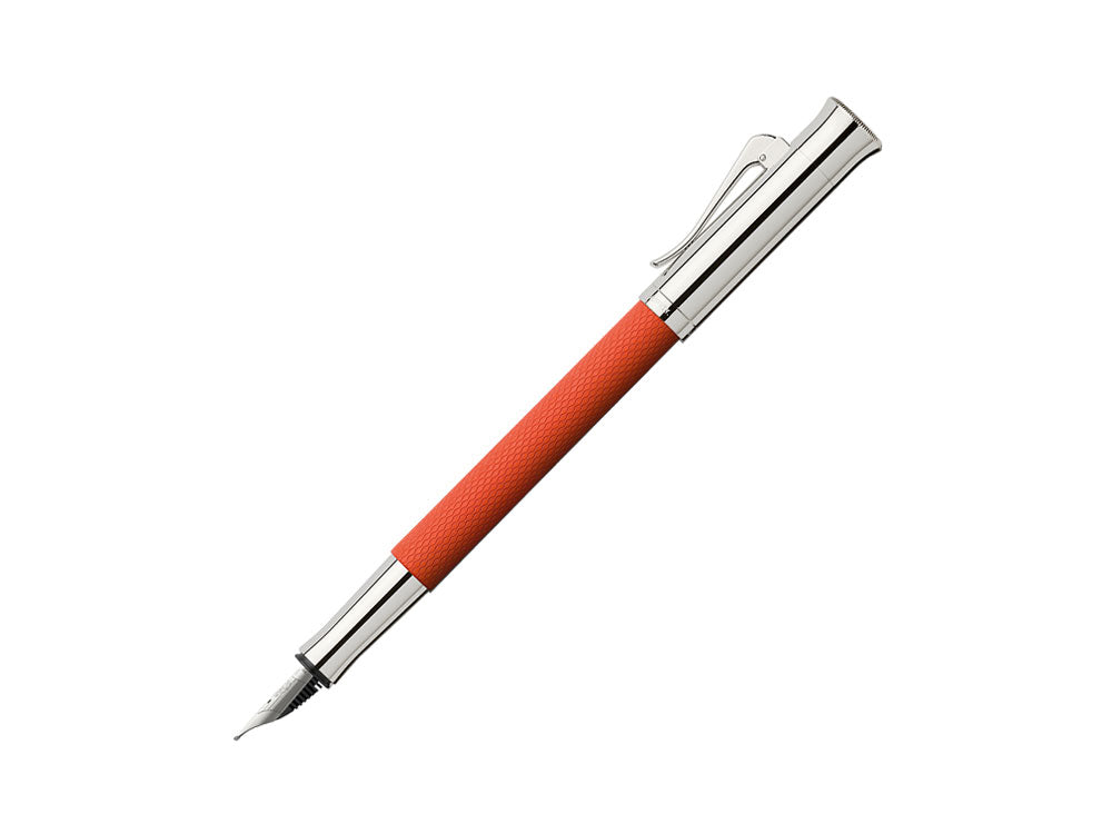 Stylo Plume Graf von Faber-Castell Guilloche, Resine précieuse, Orange