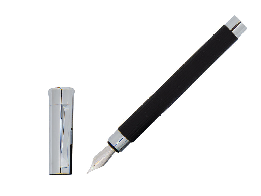 Stylo Plume Graf von Faber-Castell Tamitio, Métal, Cannelé, Noir, 141500