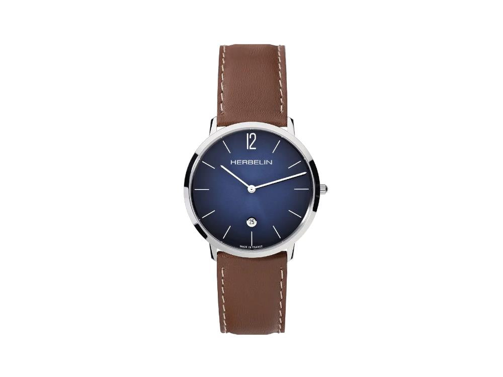 Montre à Quartz Herbelin City, Acier Inoxydable 316L, Bleu, Jour, 19515AP15GD