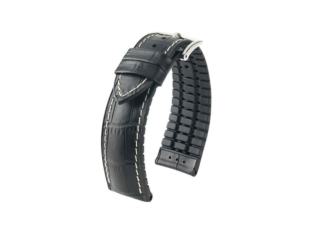 Bracelet Hirsch Performance Collection George, Noir, 22 mm, 0925128050-2-22