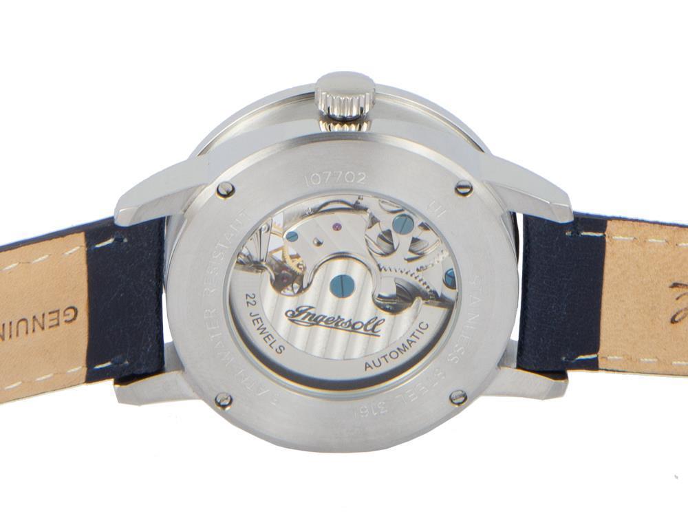 Montre Automatique Ingersoll Jazz, 44 mm, Argent, Phase lunaire, GMT, I07702