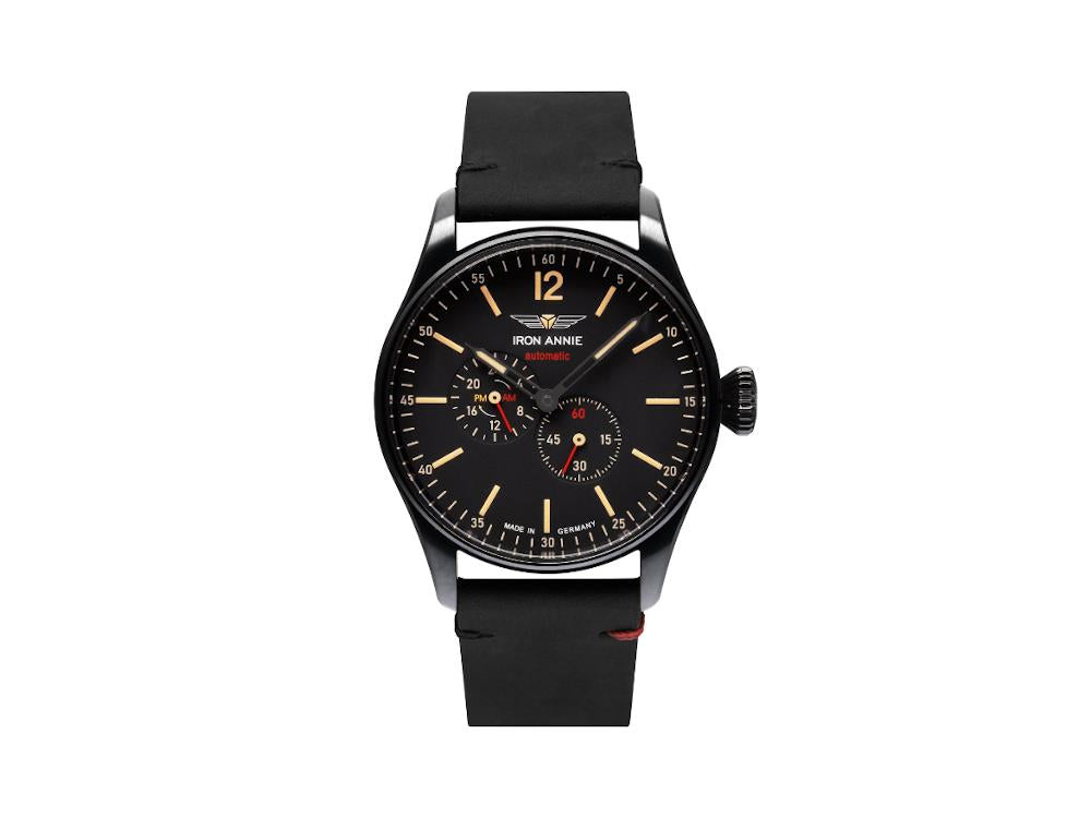 Montre Automatique Iron Annie Flight Control, PVD, Noir, 42 mm, Cuir, 5178-2