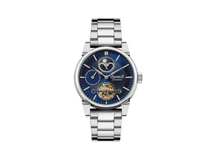 Montre Automatique Ingersoll Swing, 45 mm, Bleu, Phase lunaire, GMT, I07501