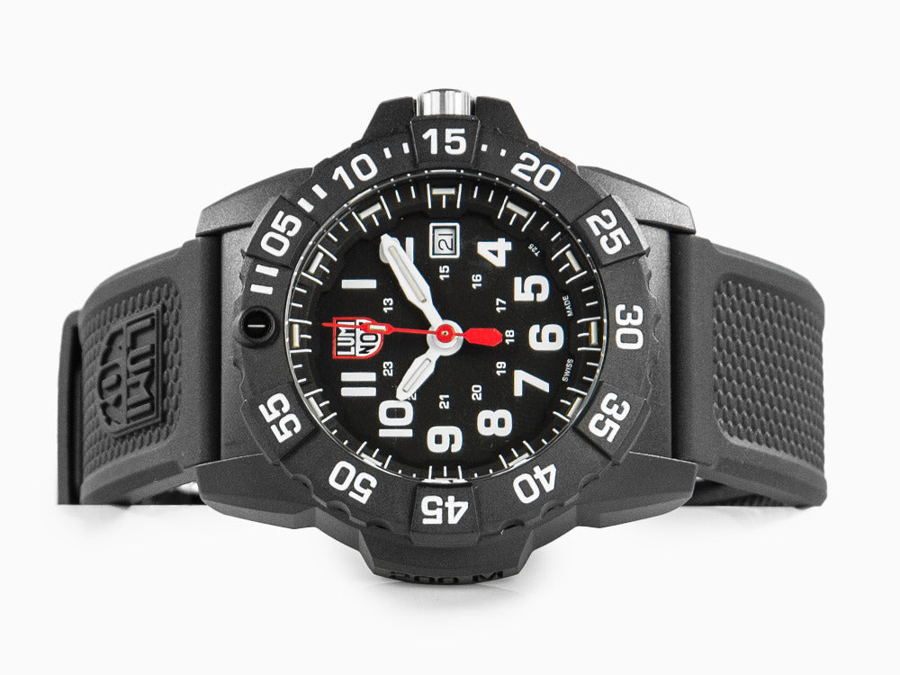 Montre à quartz Luminox Sea Navy Seal 3502, Carbone, 45mm, 20 atm, Polyuréthane