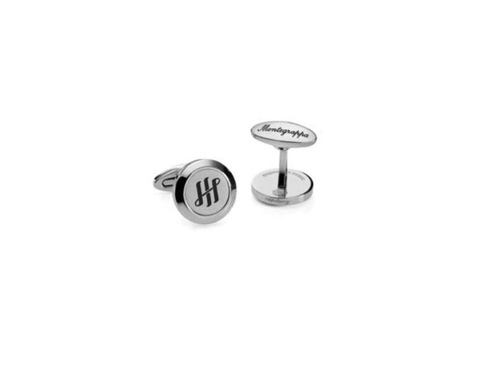 Boutons de Manchette Montegrappa Classico Ambigram, Acier inoxidable, IDA1CLSS